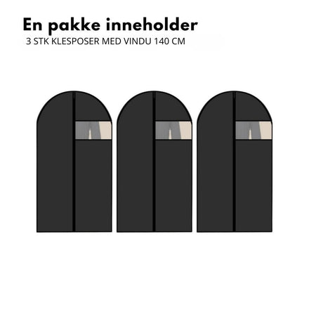 3 - pk klespose med vindu - Lindas Dekor Dresspose