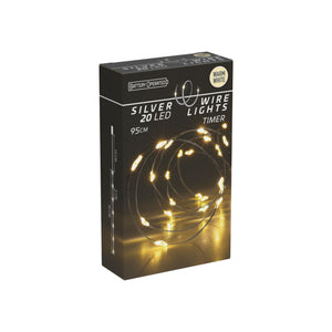 Lyslenke med 20 varmhvite LED lys