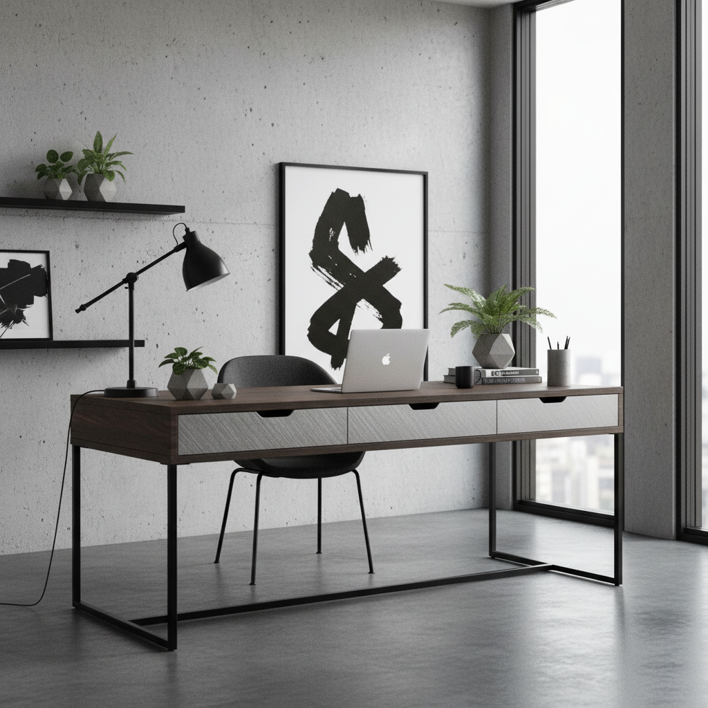 Metall look kontaktplast i børstet aluminium – slitesterk folie til bord og skap