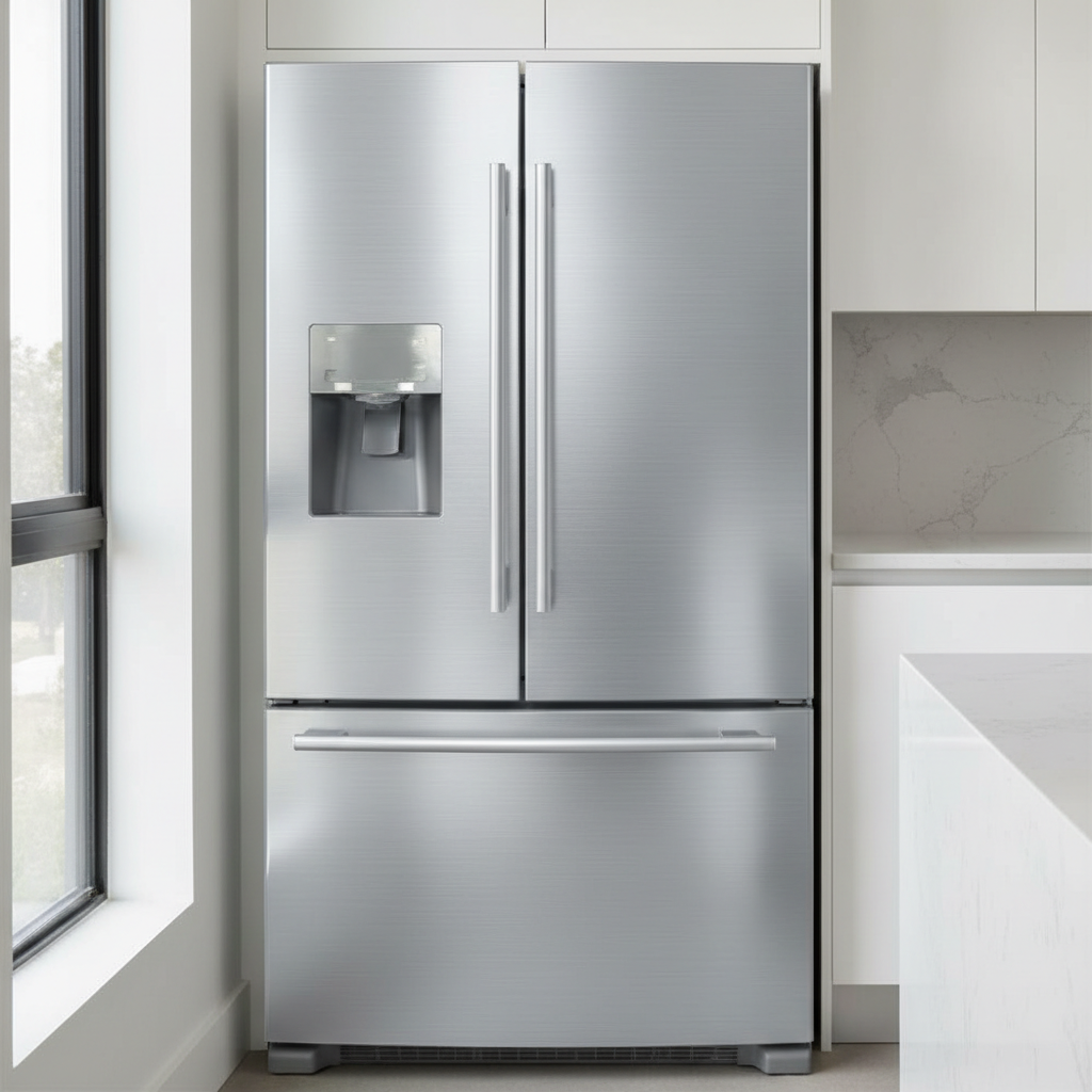 Kjøleskap med aluminium kontaktplast