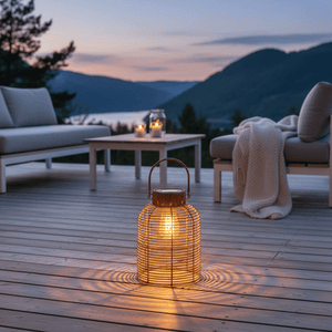 Brentford lampe, oppladbar med solcellepanel - Lindas Dekor