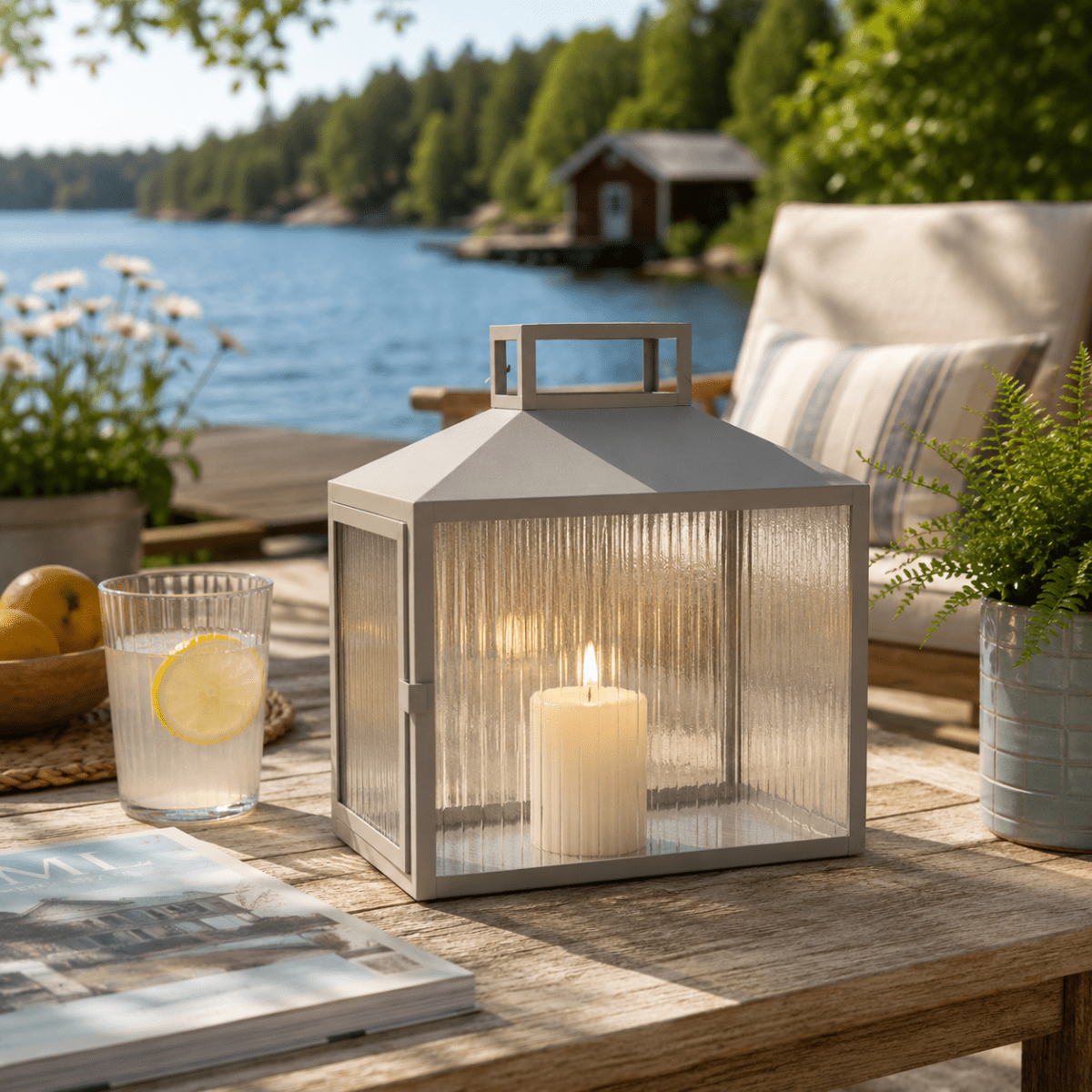 lanterne beige sommer house nordic
