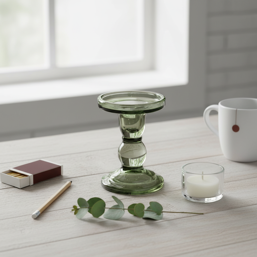 Lysestake grønn 8,5x11 cm størrelsesreferanse
