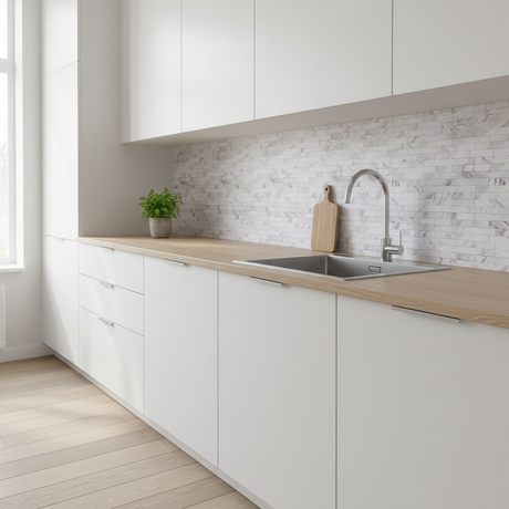 Marmorfliser i nordisk kjøkken