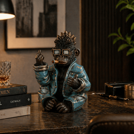 Rockeape figur blå/svart - Lindas Dekor