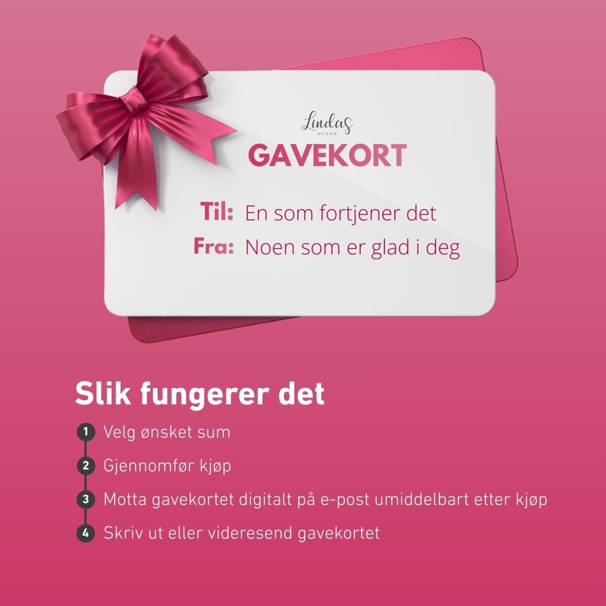 Gavekort hos Lindas Dekor - Lindas Dekor