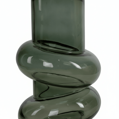 Vase rund flaskegrønn 16 x 26 cm - Lindas Dekor