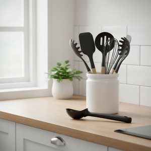 Kjøkkenredskap til iskremservering i sort ABS plast