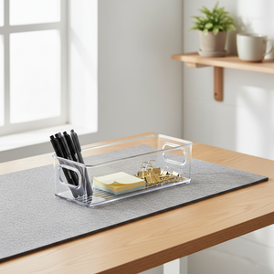 Gjennomsiktig oppbevaringsboks til kontor og kjøkken – allsidig plastbeholder