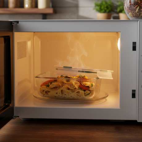 Glassboks til rester og matpakke fra Mepal