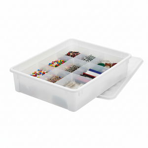 Oppbevaringskasse med lokk og hjul som passer under seng