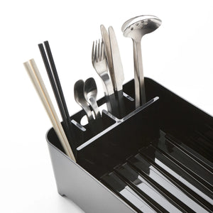 dryppkurv kjøkkenvask, oppvaskstativ med bestikkholder