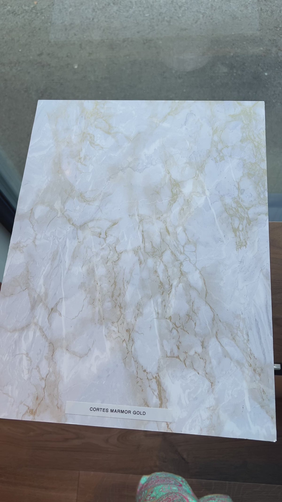 Cortes marmor gold kontaktplast