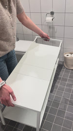 Uttrekkbar oppbevaring under vask i 2 nivåer hvit