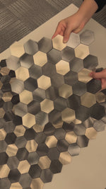 10-pk Latte hexagon selvklebende veggfliser