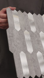 Stein lys grå hexagon selvklebende veggfliser