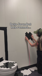 Svart fiskbens självhäftande väggplattor