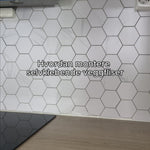 Hexagon beige selvklebende veggflis 20-pk