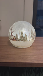 Lyslykt LED hytte 12 cm