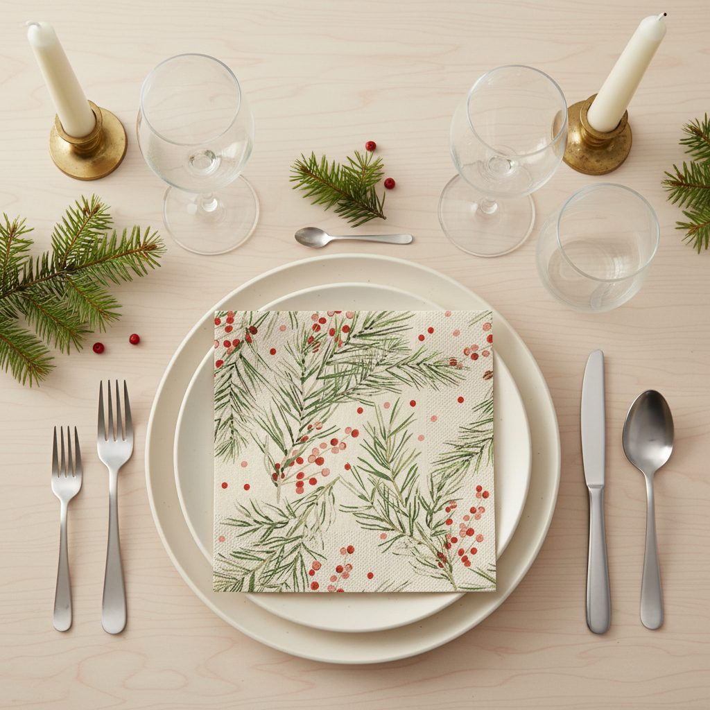 20-pk Servietter Spings Holly