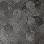10-pk Hexagon mørkegrå betong selvklebende veggfliser