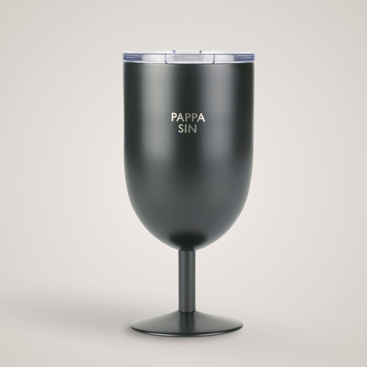 Termo ølglass "Pappa sin", sort