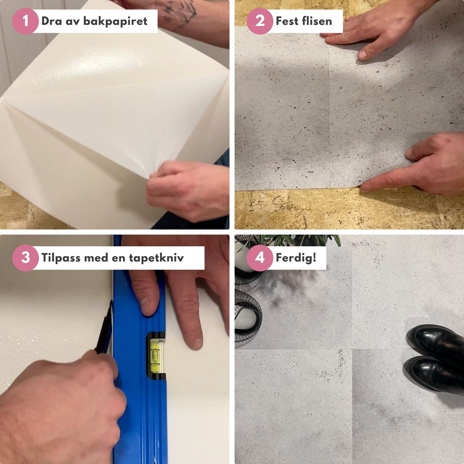 8-pk Sydney selvklebende fliser