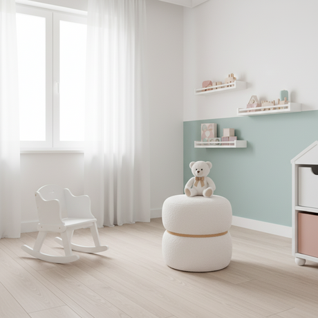 House Nordic Brooklyn puff med lokk og skjult oppbevaring