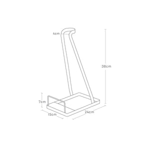 Svart holder til trådløs støvsuger uten veggmontering