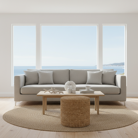 Naturlig puff i sjøgress til stue eller soverom