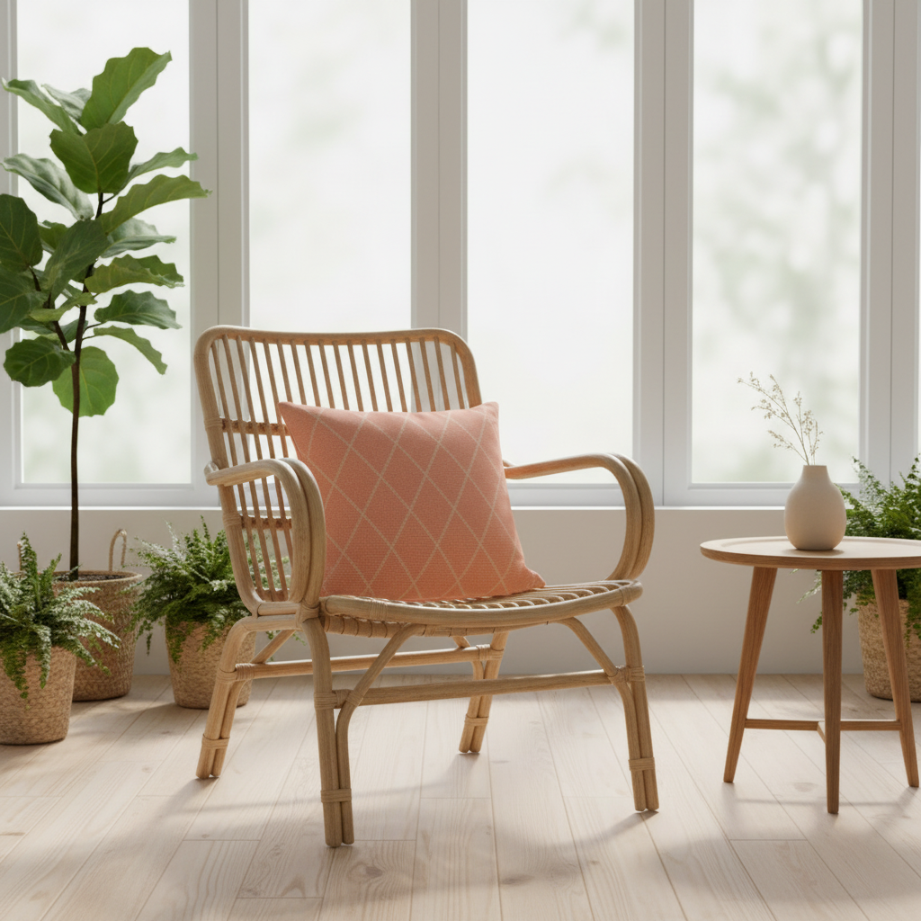 Dekorativ rosa pyntepute 45x45 – passer stue og soverom