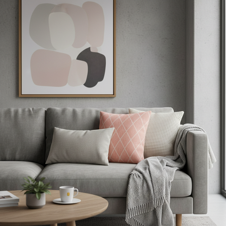 Rosa dekorpute 45x45 cm – myk og komfortabel sofapute