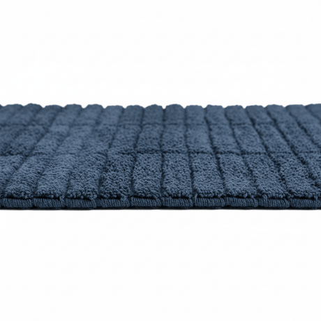 Badematte Tiles mørkeblå 80 x 50 cm - Lindas Dekor