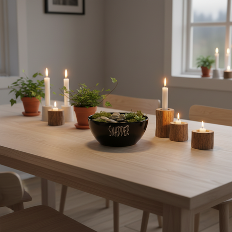 Sort serveringsskål "Snadder" – moderne bolle til borddekking