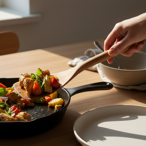 Spatula serving food