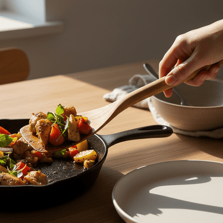 Spatula serving food