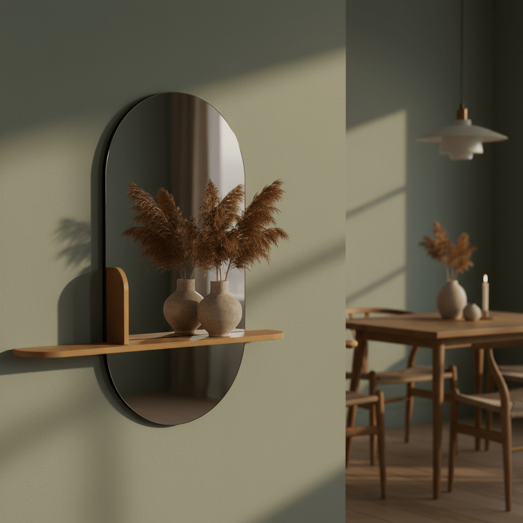 Speil med hylle 92 x 15 x 94,5 cm - Lindas Dekor