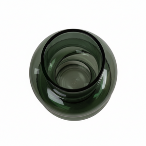 Vase flaskegrønn glass 16x26 cm størrelsesreferanse
