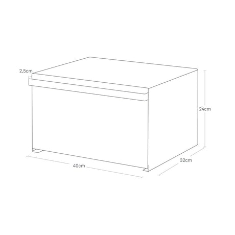 Brödbox svart 40 x 34,5 x 24 cm - Lindas Dekor