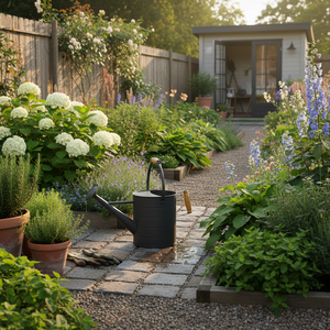 Vannkanne sprederhode med vann jevn fordeling nærbilde
