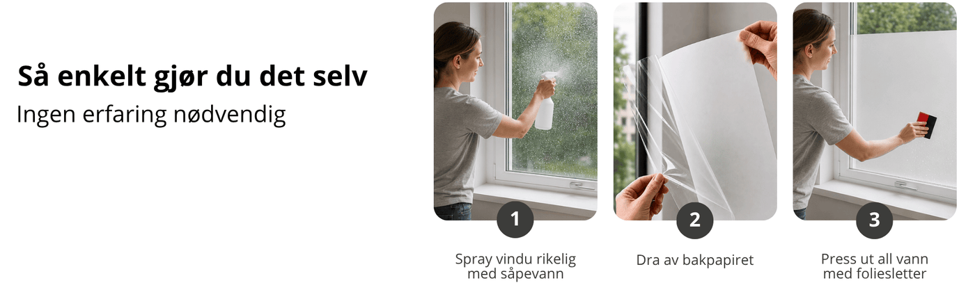 Steg for steg montering av vindusfolie på vindu