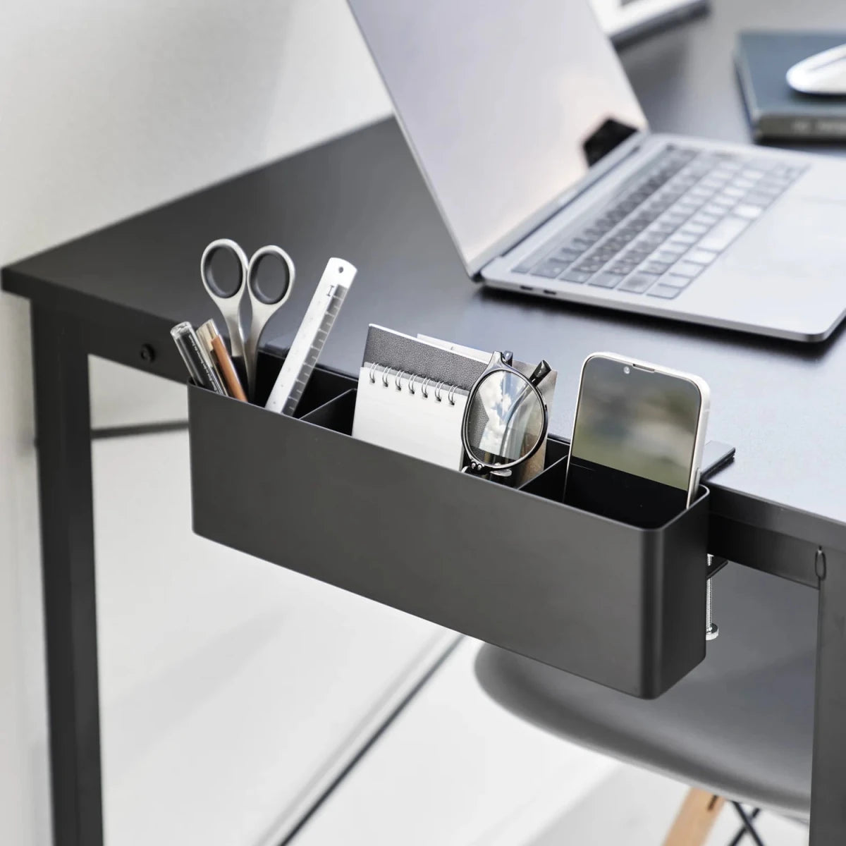 Smart oppbevaringsboks til bord, sort 30 x 10 cm - Lindas Dekor