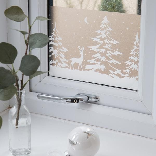 Begränsad statisk hjortvindusfolie - Lindas Dekor Vindusfolie