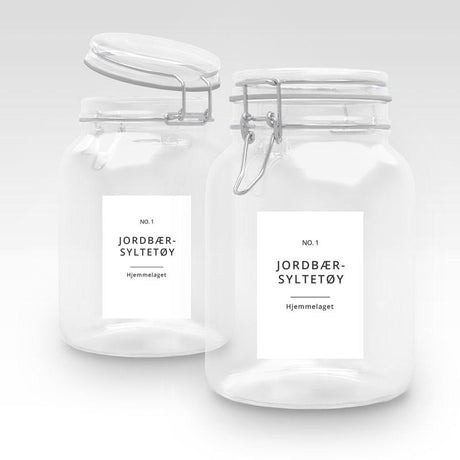 Etiketter hjemmelaget syltetøy