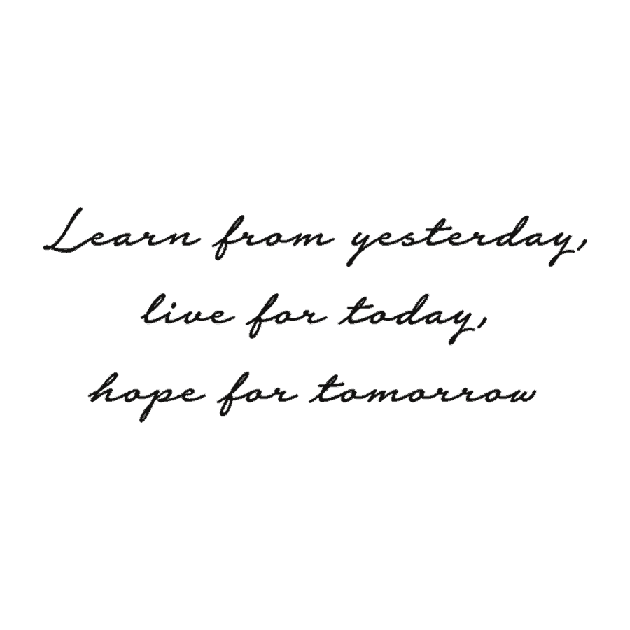 Learn from yesterday wallsticker