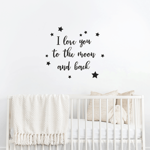 I love you to the moon and back wallsticker