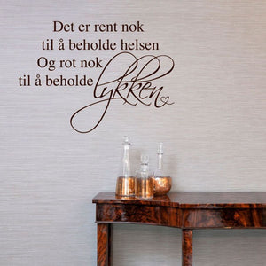 Det er rent nok til å beholde helsen