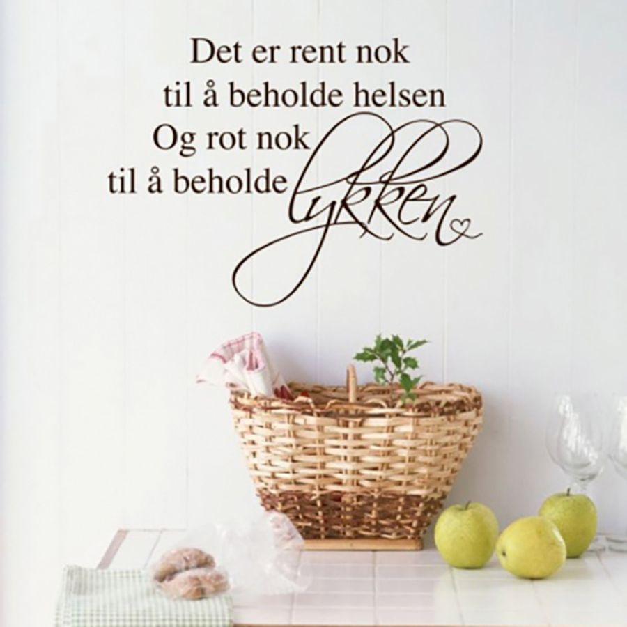 Det er rent nok til å beholde helsen