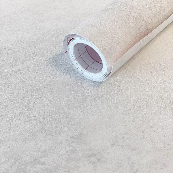 "Trappetrin fornyet med mikrosement hvit kontaktplast betong look hvit finish slitesterk"

