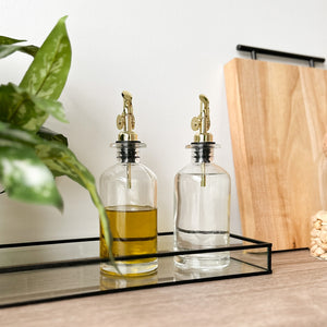 Oljeflaske, transparent 2-pk